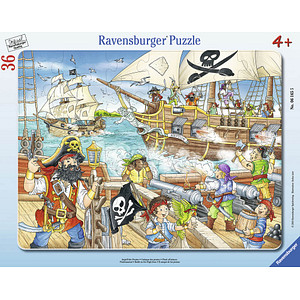 4005556061655 - Ravensburger Kinderpuzzle - 06165 Angriff der Piraten - Rahmenpuzzle für Kinder ab 4 Jahren mit 36 Teilen 4005556061655 - Ravensburger Kinderpuzzle - 06165 Angriff der Piraten - Rahmenpuzzle für Kinder ab 4 Jahren mit 36 Teilen