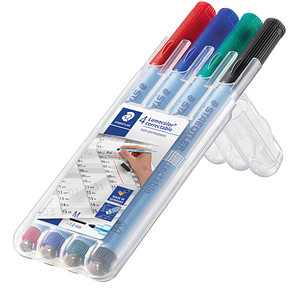 4007817305188 - Folienstift 305 M correctable farbig sortiert 10 mm 4er Etui non-permanent trocken abwischbar 4007817305188 Staedtler (Lumocolo 4