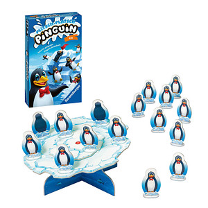 4005556234615 - Ravensburger 23461 - Plitsch Platsch Pinguin Mitbringspiel für 1-4 Spieler Kinderspiel ab 4 Jahren kompaktes Format Reisespiel