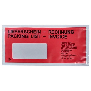 4250504567615 - Lieferscheintaschen Kunststoff DIN lang 4250504567615 1000 Stück