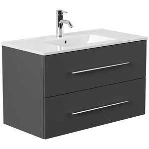 4251982674703 - POSSEIK Waschbecken mit Unterschrank HOMELINE 90 grafit 910 x 465 x 558 cm