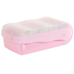 4012473121355 - CROCO Karteikasten DIN A8 für 500 Karteikarten pastellrosa-transparent mit Deckel 4012473121355 100 Stück