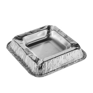 4002911145791 - Aschenbecher eckig aus Alu Format19 cm x 125 cm x 125 cm 1 Packung = 50 Stück Farbe silber