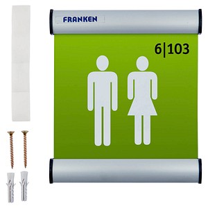 4016946188555 - Türschild Clip (B)148 x (T)20 x (H)148 mm silber