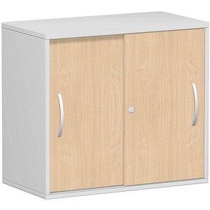 4038933486857 - Schiebetürenschrank Flex S-381501-BL lichtgrau buche 1 Fachboden 800 x 425 x 720 cm