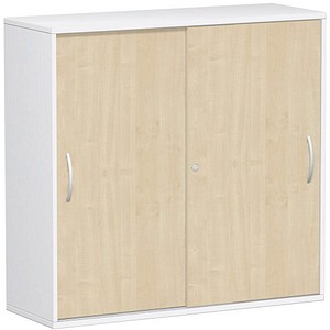 4038933487137 - Schiebetürenschrank Flex S-312353-AW weiß ahorn 2 Fachböden 1200 x 425 x 1182 cm