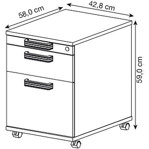 4032062120828 - Rollcontainer TOPAS LINE 1 Schub1 Hängeregistraturauszug 1 Utensilienauszug T 580 weiß weiß 4032062120828 - Rollcontainer TOPAS LINE 1 Schub1 Hängeregistraturauszug 1 Utensilienauszug T 580 weiß weiß