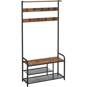 0194343028965 - Songmics - vasagle Garderobenständer Kleiderständer Garderobe mit 9 abnehmbaren Haken Schuhregal für kleine Wohnungen Flur Industrie-Design 0194343028965 - Songmics - vasagle Garderobenständer Kleiderständer Garderobe mit 9 abnehmbaren Haken Schuhregal für kleine Wohnungen Flur Industrie-Design