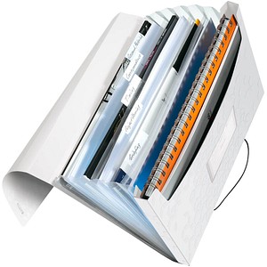 4002432121021 - WOW - document wallet - 6 parts - for A4 - capacity 250 sheets - tabbed - white