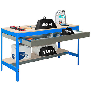 8435104932568 - Simonrack Werkbank KIT SIMONWORK BT0 BOX 900 blau 1 Schublade 900 x 610 x 842 cm 8435104932568 - Simonrack Werkbank KIT SIMONWORK BT0 BOX 900 blau 1 Schublade 900 x 610 x 842 cm
