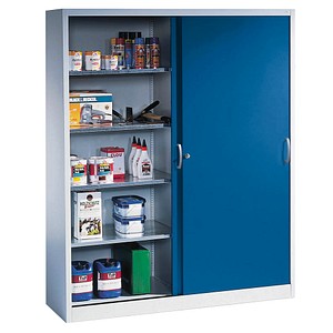 4050646326206 - C+p Möbelsysteme - c+p Schiebetürenschrank Acurado-2000 HxBxT 195x160x40cm Lichtgrau Enzianblau - Enzianblau