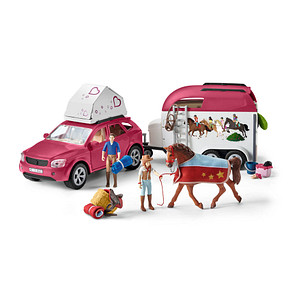 Schleich® Horse Club 42535 Abenteuer mit Auto und Pferdeanhänger Spielfiguren-Set