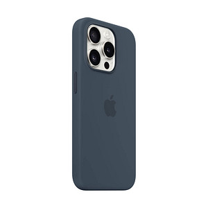 0194253939818 - Silikon Case mit MagSafe Handy-Cover für iPhone 15 Pro sturmblau 0194253939818 Apple