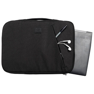 3130630171218 - Laptophülle Business für Laptops 13-14 gepolstert Griff & Reißverschlussfach B 370 x T 25 x H 280 mm Post-Consumer-Polyester schwarz 3130630171218 - Laptophülle Business für Laptops 13-14 gepolstert Griff & Reißverschlussfach B 370 x T 25 x H 280 mm Post-Consumer-Polyester schwarz