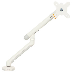 8719274677024 - Monitorarm BakkerElkhuizen BE Flexible für 1 Monitor bis 10 kg dreh- neig- und schwenkbar 80 mm Klemmweite VESA-komaptibel ergonomisch Höhenverstellbar von 170 bis 582 mm hellgrau weiß