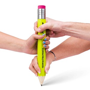 9014400342821 - Teamwork Riesen-Bleistift grün mit Radierer 1 St