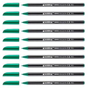 4004764432486 - edding Filzstifte Filzschr1200 grün 10St 10 mm Grün 4004764432486 - edding Filzstifte Filzschr1200 grün 10St 10 mm Grün