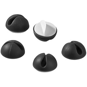 5 goobay Kabelclips schwarz