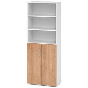 4032062324851 - Regalschrank 968T3 V968T3 W N BS nussbaum weiß 800 x 420 x 2156 cm