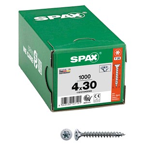 4003530107191 - Universalschraube 4 x 30 mm 1000 Stück Vollgewinde Senkkopf t-star plus T20 4CUT wirox - 1191010400305 - Spax 4003530107191 - Universalschraube 4 x 30 mm 1000 Stück Vollgewinde Senkkopf t-star plus T20 4CUT wirox - 1191010400305 - Spax