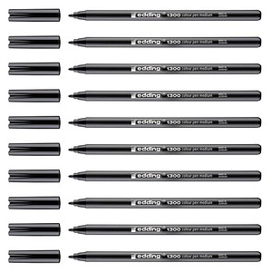 4004764432936 - edding Filzstifte Faserschr1300 schw10s 20 mm Schwarz 4004764432936 - edding Filzstifte Faserschr1300 schw10s 20 mm Schwarz