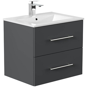 4251982676417 - POSSEIK Waschbecken mit Unterschrank HOMELINE 60 grafit 615 x 465 x 560 cm