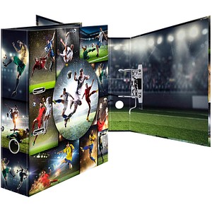 4008705191852 - HERMA Ringbuch mit Hebelfach Sportlich mit Fußballmotiv A4 70 mm mit Innenaufdruck 1 Ordner mit Motiven
