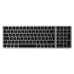 SATECHI Compact Backlit Bluetooth Tastatur kabellos grau, silber