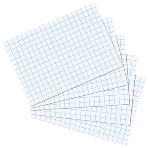 6 x Herlitz Karteikarten A6 kariert weiß VE=100 Stück