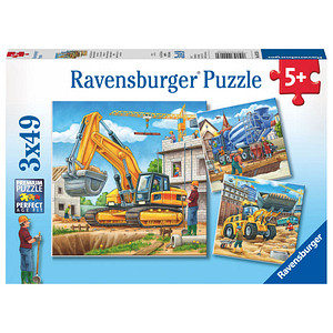4005556092260 - Ravensburger Puzzle - Ravensburger Kinderpuzzle - 09226 Große Baufahrzeuge - Puzzle für Kinder ab 5 Jahren mit 3x49 Teilen