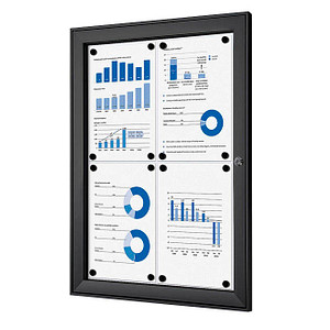 8596052048630 - Schaukasten schwarz 4x DIN A4 8596052048630 Showdown Displays