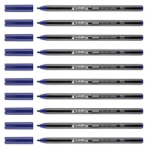 4004764432950 - edding Filzstifte Faserschr1300 blau 10s 20 mm Blau 4004764432950 - edding Filzstifte Faserschr1300 blau 10s 20 mm Blau