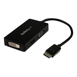 StarTech.com DisplayPort/DVI-D, HDMI, VGA Adapter DP2VGDVHD 15,0 cm schwarz, 1 St.