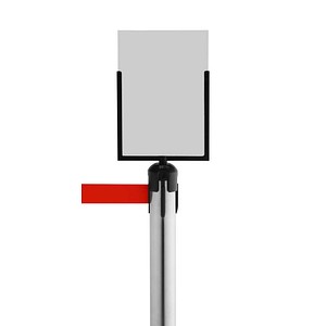RS-GUIDESYSTEMS Infoschild für Absperrpfosten GLS 45/40-175 schwarz DIN A4 2 Fächer 21,5 x 0,5 x 32,5 cm, 1 St.