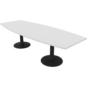 8058265534145 - Konferenztisch Idea+ IDTR280 BA R 74cm (H) 280x80-110cm (BxT) Tonnenform weiß dunkelgrau 8058265534145 Quadrifoglio 8058265534145 - Konferenztisch Idea+ IDTR280 BA R 74cm (H) 280x80-110cm (BxT) Tonnenform weiß dunkelgrau 8058265534145 Quadrifoglio