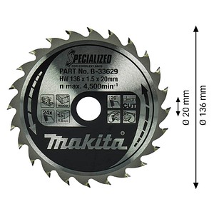 0088381422512 - Sägeblatt SPECIALIZED B-33629 136x20x24Z 0088381422512 Makita