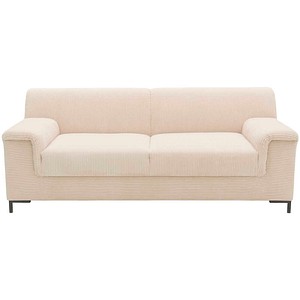 DOMO Collection 2,5-Sitzer Sofa Jamie creme braun Stoff 192,0 x 81,0 x 76,0 cm, 1 St.