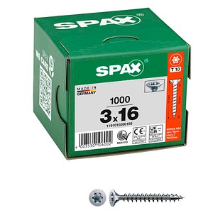 4003530106002 - 880910100030016 Schraube r 88091 Senkkopf T-STAR 3 x 16 13-T10 Stahl wirox - Spax 4003530106002 - 880910100030016 Schraube r 88091 Senkkopf T-STAR 3 x 16 13-T10 Stahl wirox - Spax