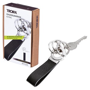 TROIKA® Schlüsselanhänger KEY-CLICK schwarz