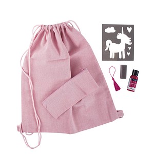 4006166223303 - Bastelset Turnbeutel Einhorn rosa