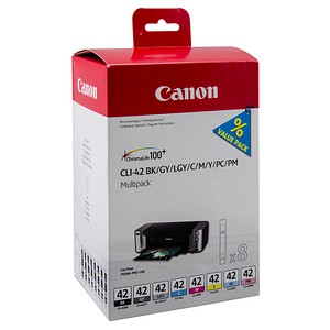 4960999974194 - CLI-42 BK GY LGY C M Y PC PM Original Tintenpatrone 6384B010 Schwarz grau hellgrau cyan foto cyan magenta foto magenta 8 Stück Multipack 4960999974194 - CLI-42 BK GY LGY C M Y PC PM Original Tintenpatrone 6384B010 Schwarz grau hellgrau cyan foto cyan magenta foto magenta 8 Stück Multipack