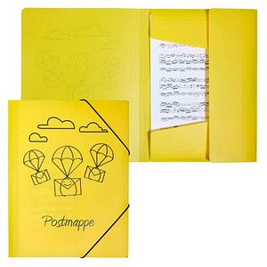 4009212062079 - Eckspannmappe 21603-15 gelb Polypropylen mit 3 Einschlagklappen 4009212062079 Pagna