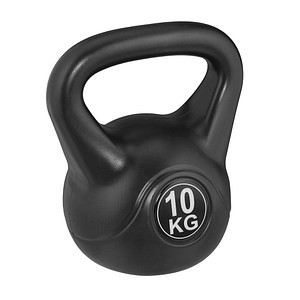 4052025887087 - Relaxdays - Kettlebell 10 kg Kugelhantel Kunststoff Fitness Workout Schwunghantel Damen & Herren Rundgewicht schwarz