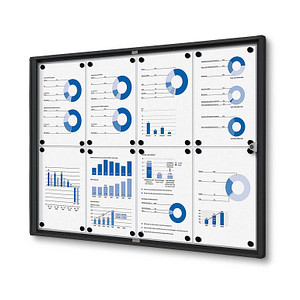 8596052051753 - Schaukasten Economy schwarz 8x DIN A4 8596052051753 Showdown Displays