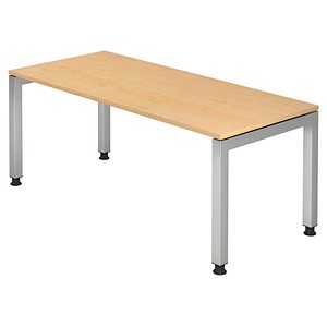 4032062156698 - HAMMERBACHER JS19 höhenverstellbarer Schreibtisch ahorn rechteckig 4-Fuß-Gestell silber 1800 x 800 cm