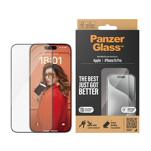PanzerGlass™ UWF mit Applikator Display-Schutzglas für Apple iPhone 15 Pro