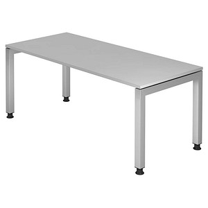 4032062157046 - HAMMERBACHER JS19 höhenverstellbarer Schreibtisch lichtgrau rechteckig 4-Fuß-Gestell silber 1800 x 800 cm 4032062157046 - HAMMERBACHER JS19 höhenverstellbarer Schreibtisch lichtgrau rechteckig 4-Fuß-Gestell silber 1800 x 800 cm