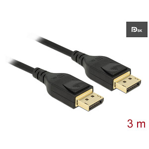 DeLOCK DisplayPort 1.4 Kabel 8K 60 Hz 3,0 m schwarz
