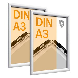 SPRINTIS  Brandschutz-Klapprahmen silber 29,7 x 42,0 cm, 2 St.