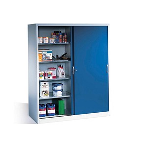 4050646315064 - Werkstattschrank 2169-00 Stahl abschließbar 5 OH 160 x 195 x 60 cm blau lichtgrau 4050646315064 C+P-Möbel